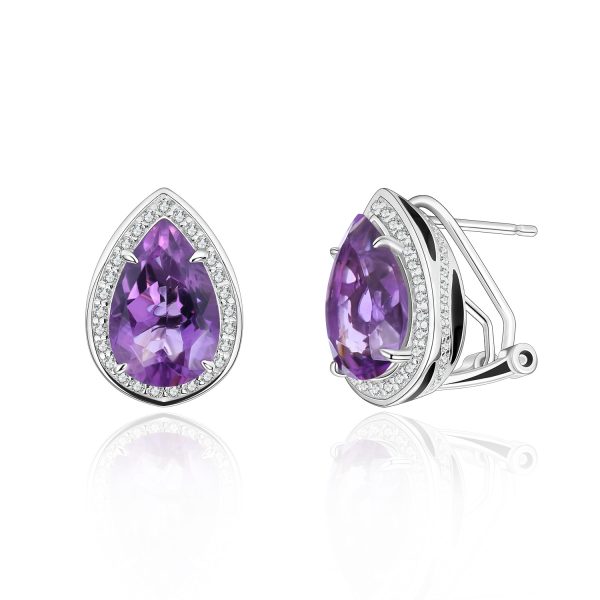 Gemstone Earrings-C9646E - 图片 3