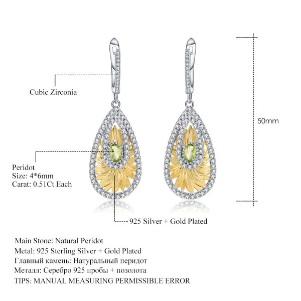 Gemstone Earrings-C7613E - 图片 2