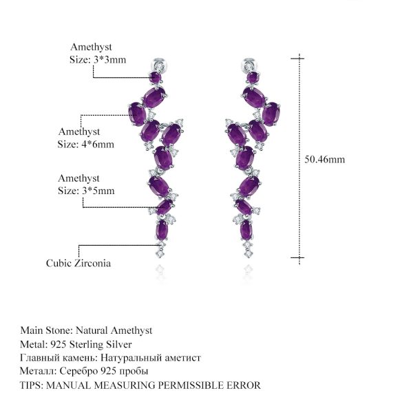 Gemstone Earrings-C4640E - 图片 2