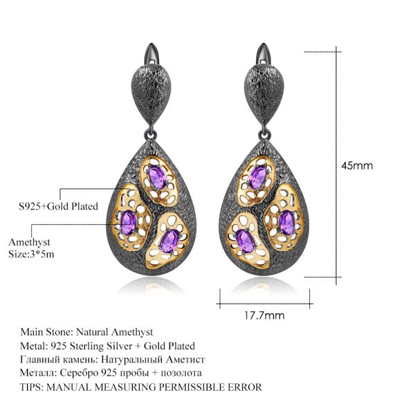 Gemstone Earrings-C7895E - 图片 2