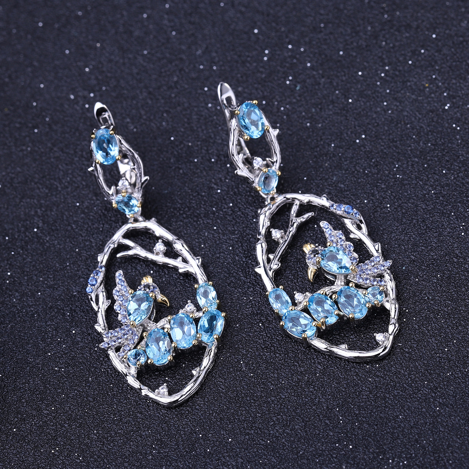 Gemstone Earrings-C7763E - 图片 3