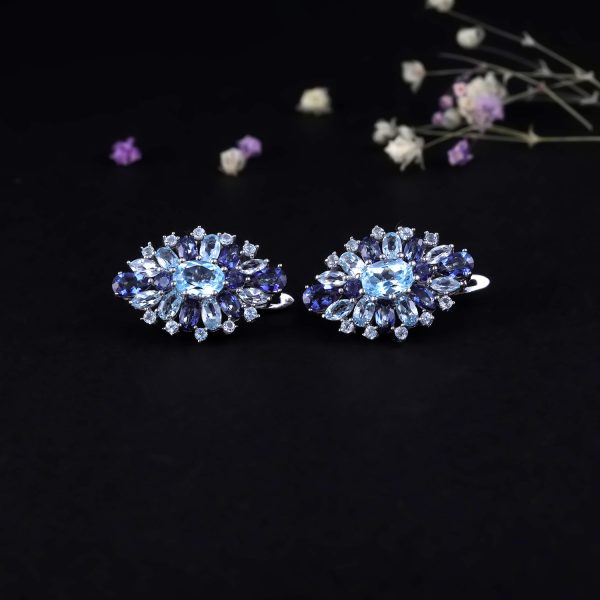 Gemstone Earrings-C555E3 - 图片 3