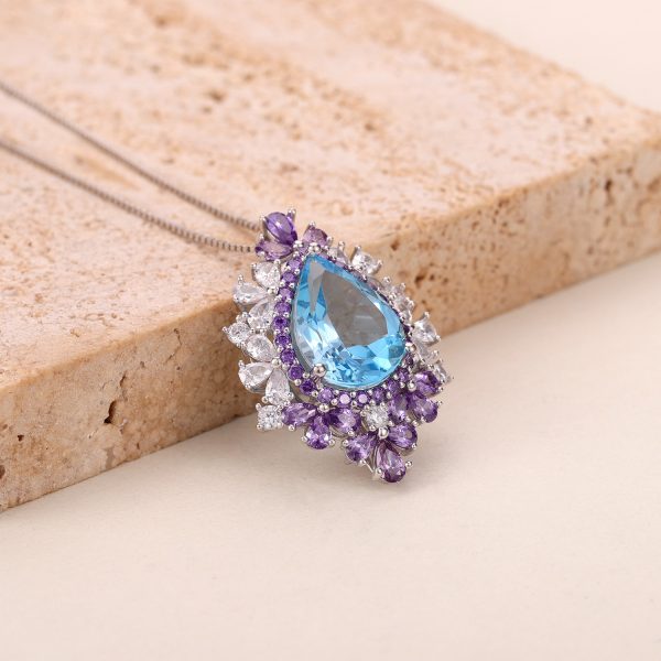 Gemstone Necklace-C9386P-B