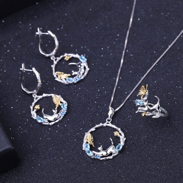 Gemstone Earrings-C7784E - 图片 4