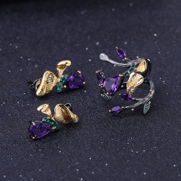 Gemstone Earrings-C7758E - 图片 6