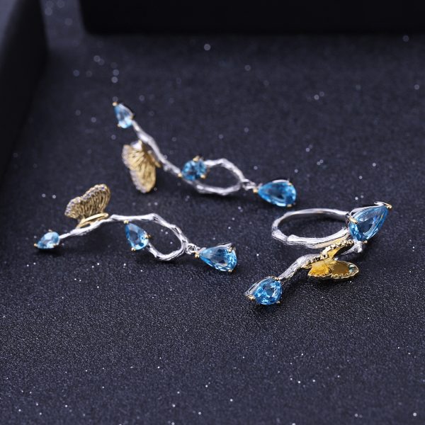 Gemstone Earrings-C7756E - 图片 3