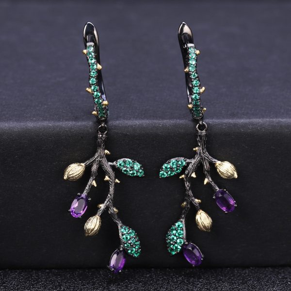 Gemstone Earrings-C7633E - 图片 3
