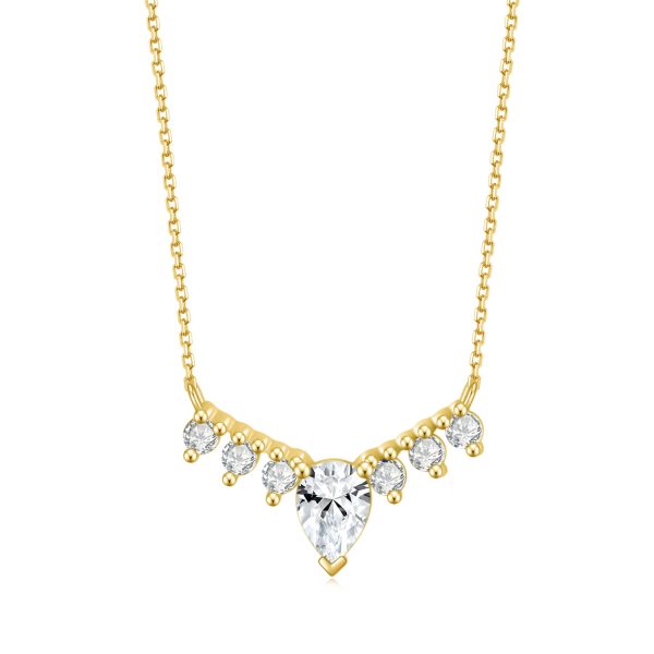 Gemstone Necklace- OL1039NCZW-H