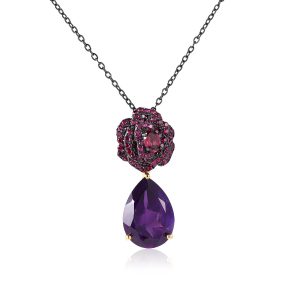 Gemstone Necklace-C7630P-bAM
