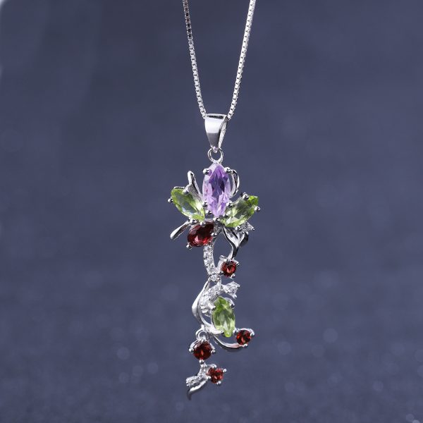 Gemstone Necklace-K569P - 图片 3