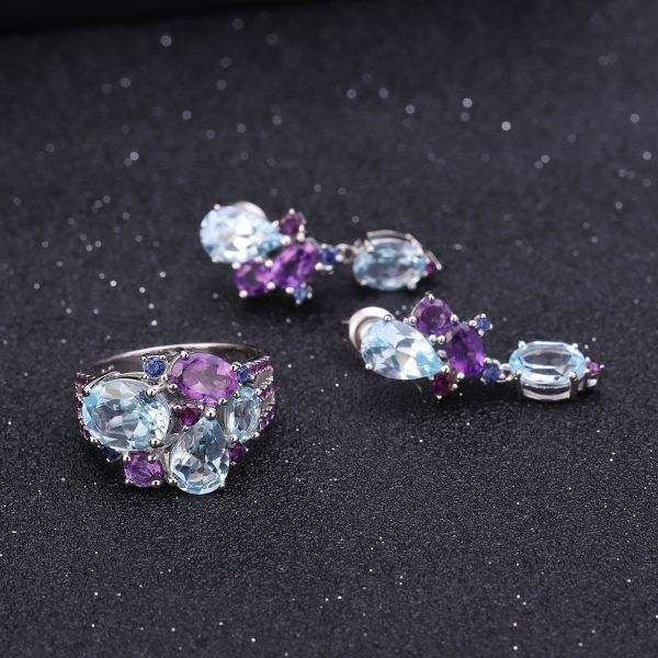 Gemstone Earrings-C7645E - 图片 3