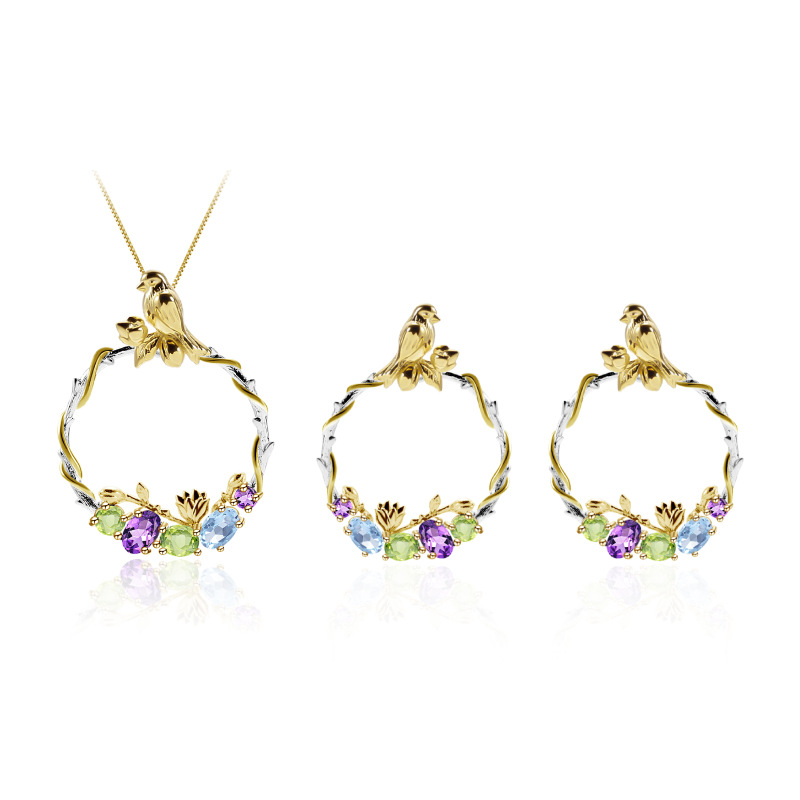 Gemstone Earrings-C7947E - 图片 8