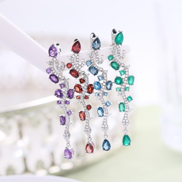 Gemstone Earrings-C4795E3 - 图片 5