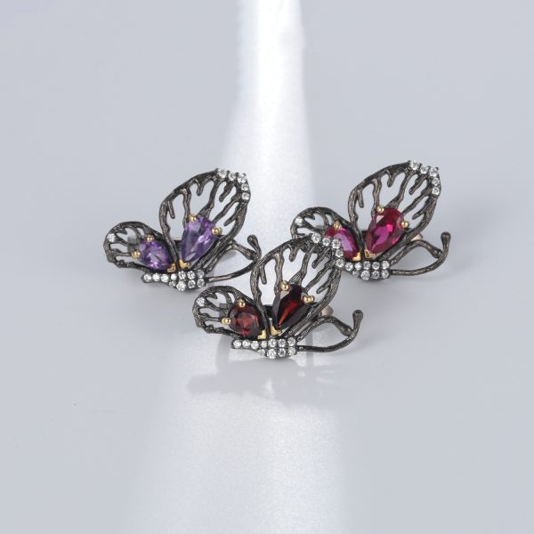 Gemstone Earrings-C8342E - 图片 4