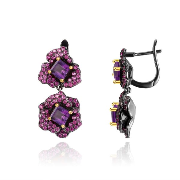 Gemstone Earrings-C8234E - 图片 2