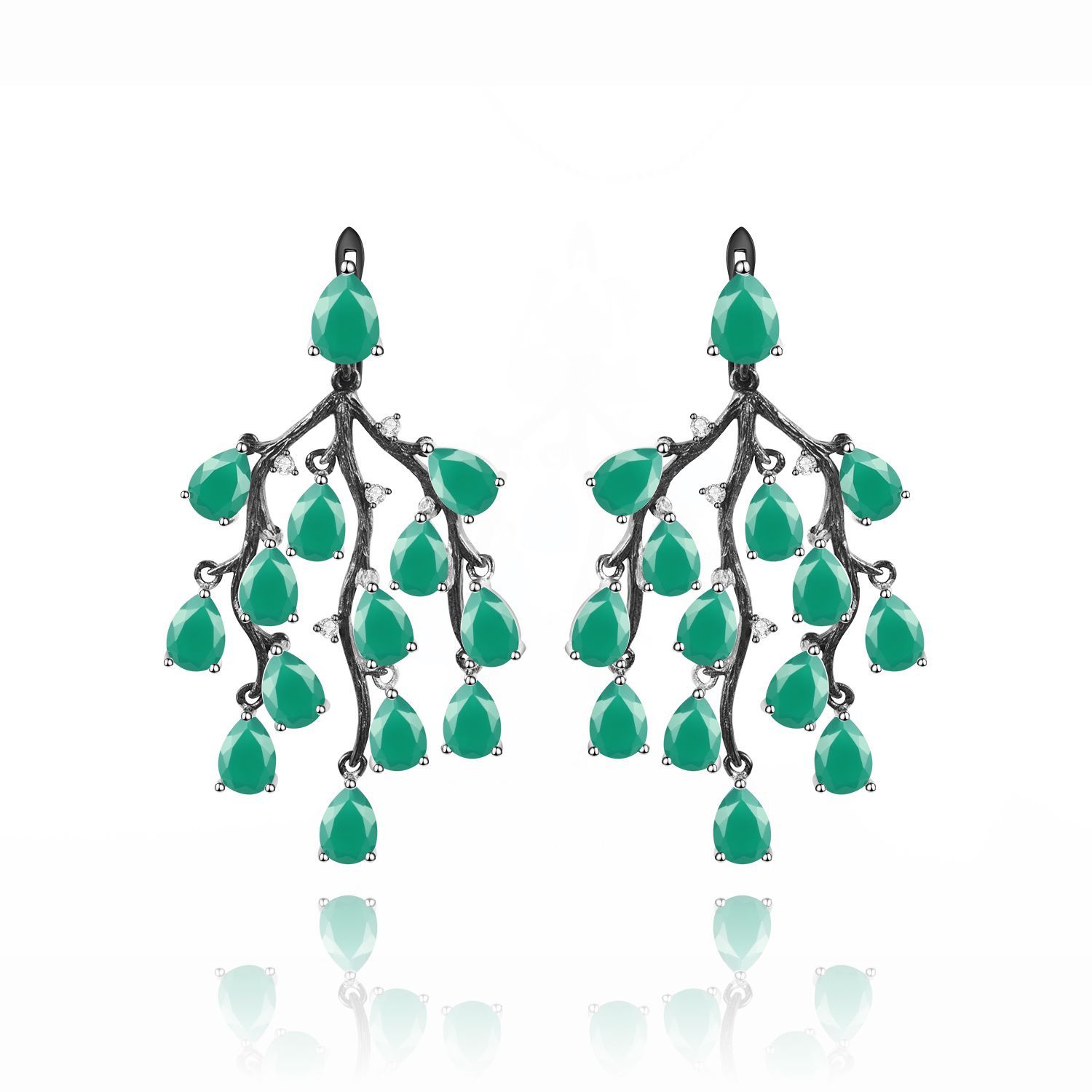 Gemstone Earrings-C8337E - 图片 3