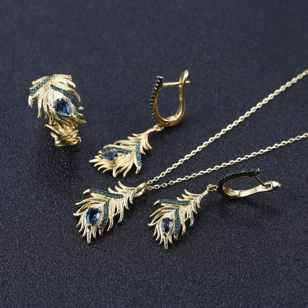 Gemstone Earrings-C8100E - 图片 3