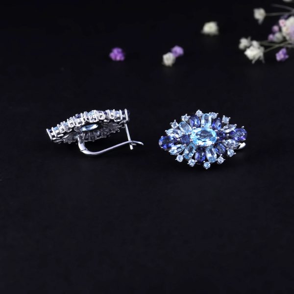 Gemstone Earrings-C555E3 - 图片 4