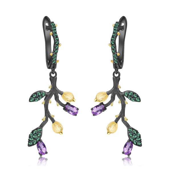 Gemstone Earrings-C7633E