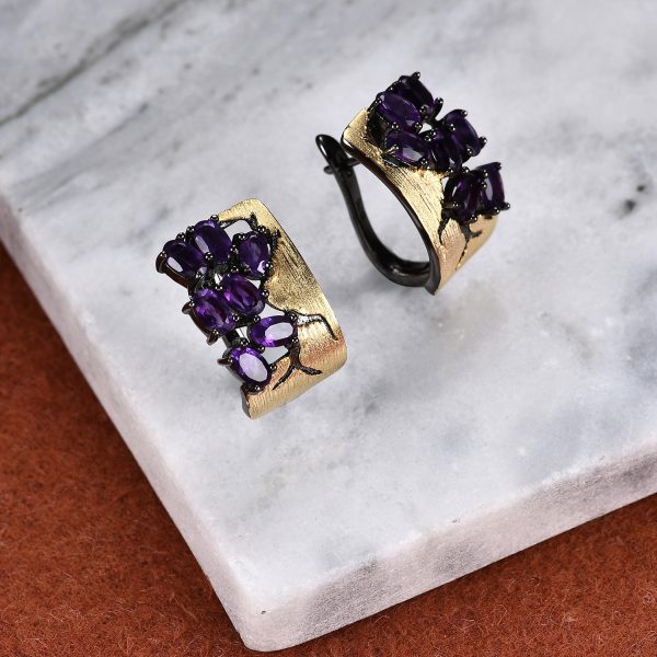 Gemstone Earrings-C7875E - 图片 5
