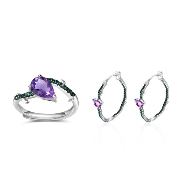 Gemstone Earrings-C8212E - 图片 4