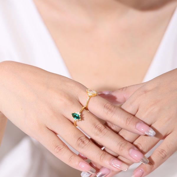 Gemstone Rings- OL1026RCZW-H - 图片 3
