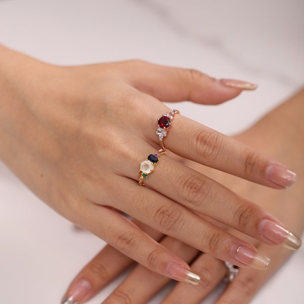 Gemstone Rings- OL1004RRD-R - 图片 2