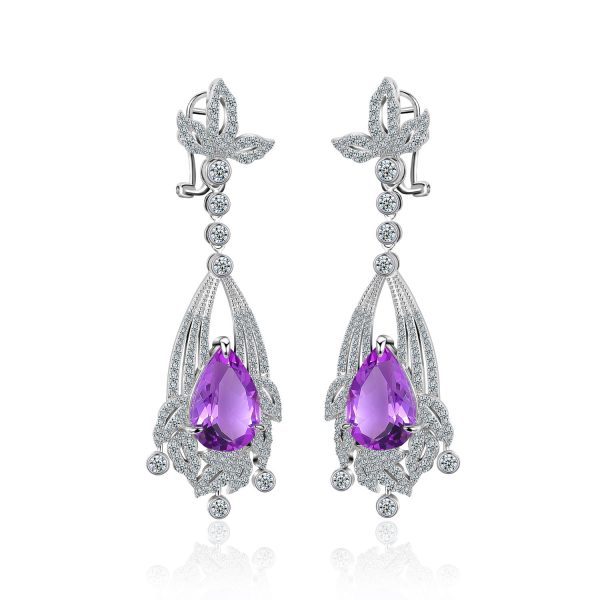 Gemstone Earrings-ZL0065E - 图片 2