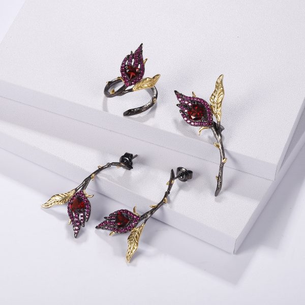 Gemstone Earrings-C8185E - 图片 6