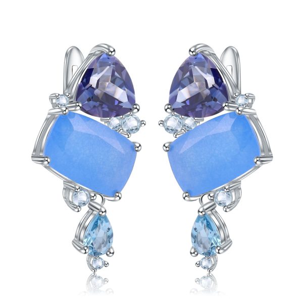 Gemstone Earrings-C7644E - 图片 3