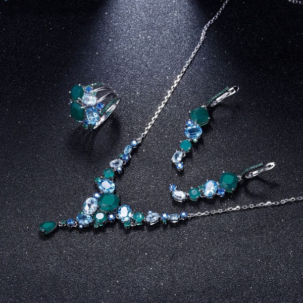 Gemstone Earrings-C7745E - 图片 4