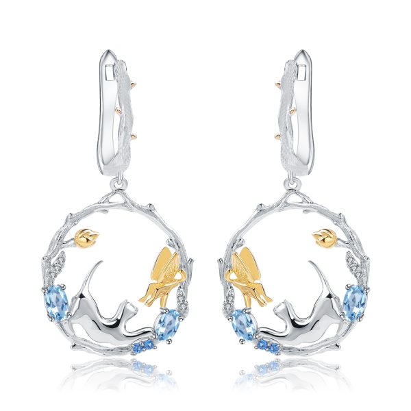 Gemstone Earrings-C7784E - 图片 2