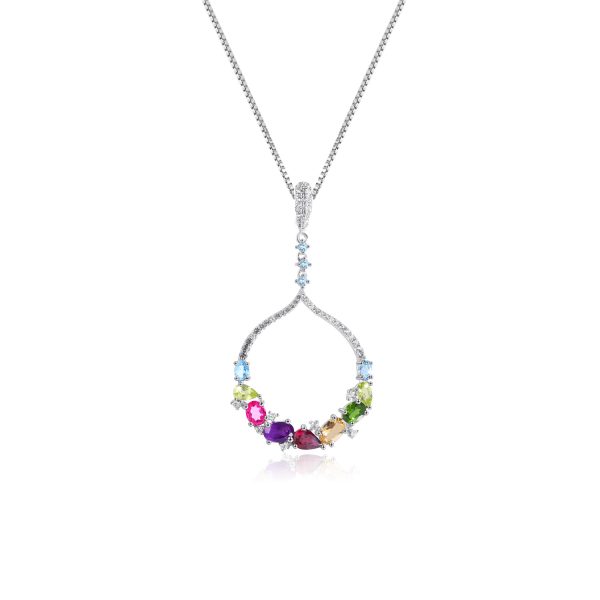 Gemstone Necklace-W0490P - 图片 2