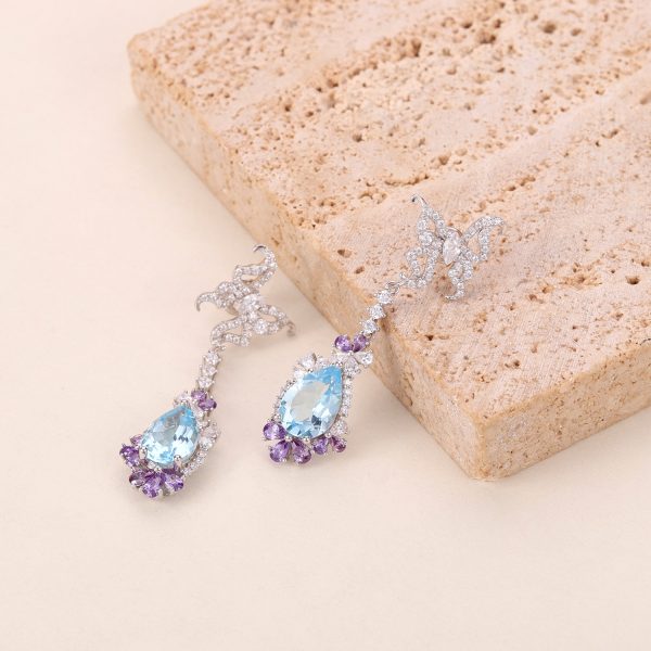 Gemstone Earrings-C9386E - 图片 5
