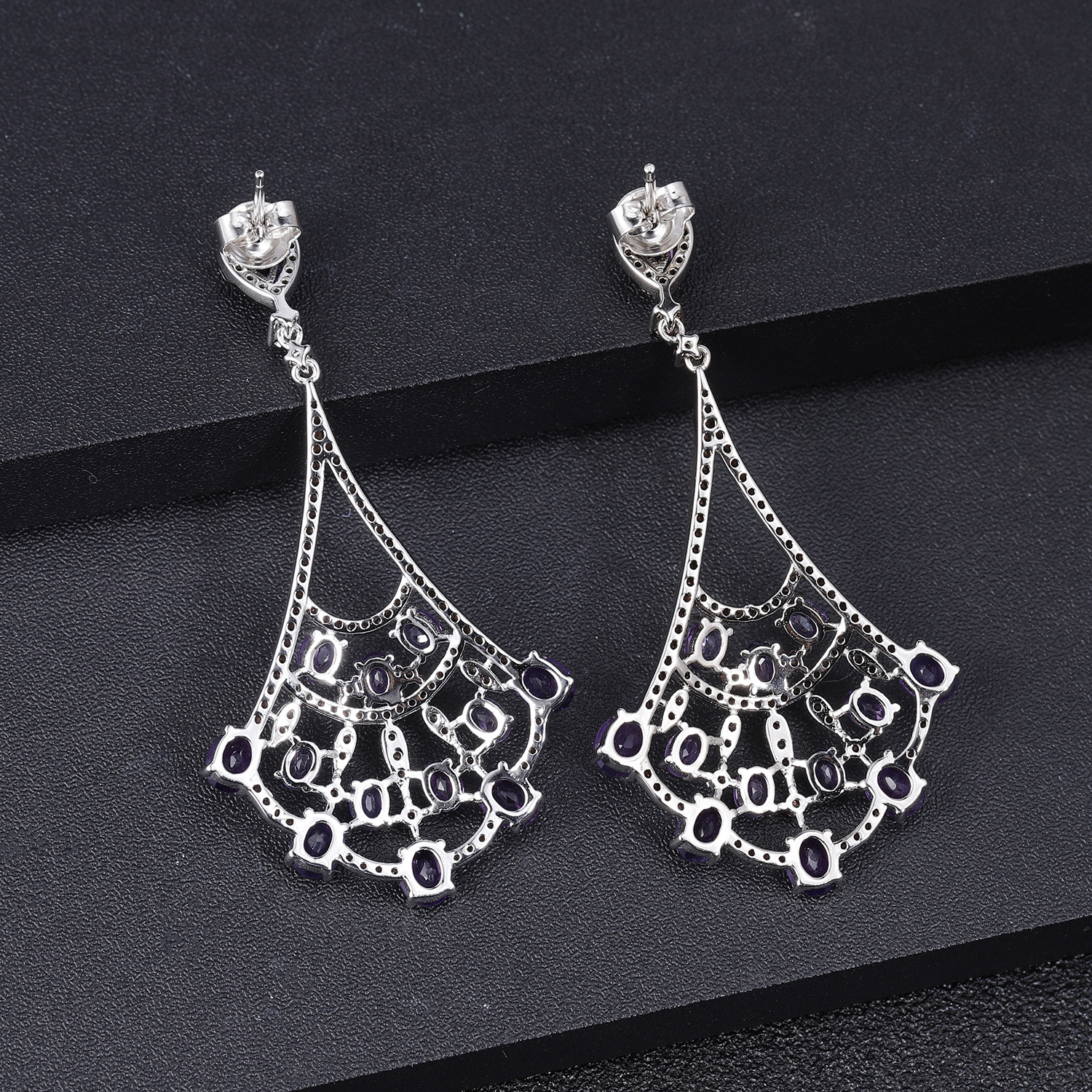 Gemstone Earrings-W0317E - 图片 8