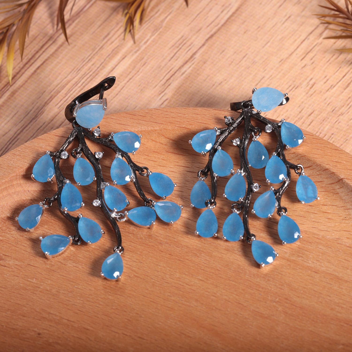Gemstone Earrings-C8337E - 图片 4