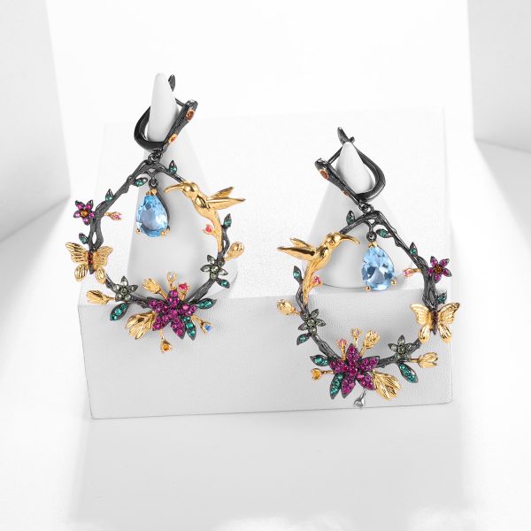 Gemstone Earrings-C8221E - 图片 6