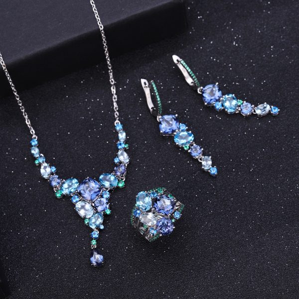 Gemstone Earrings-C7745E - 图片 5