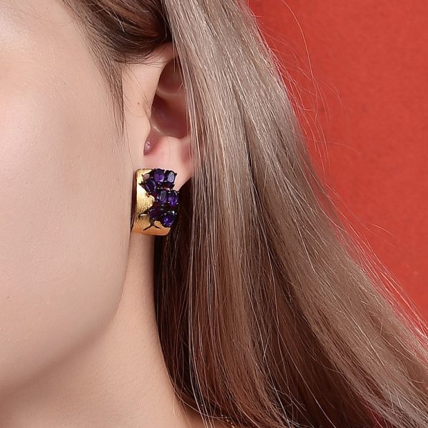 Gemstone Earrings-C7875E - 图片 4