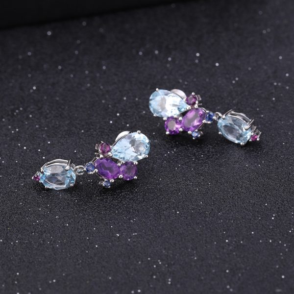 Gemstone Earrings-C7645E - 图片 4