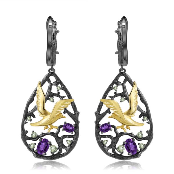 Gemstone Earrings-C7930E - 图片 3
