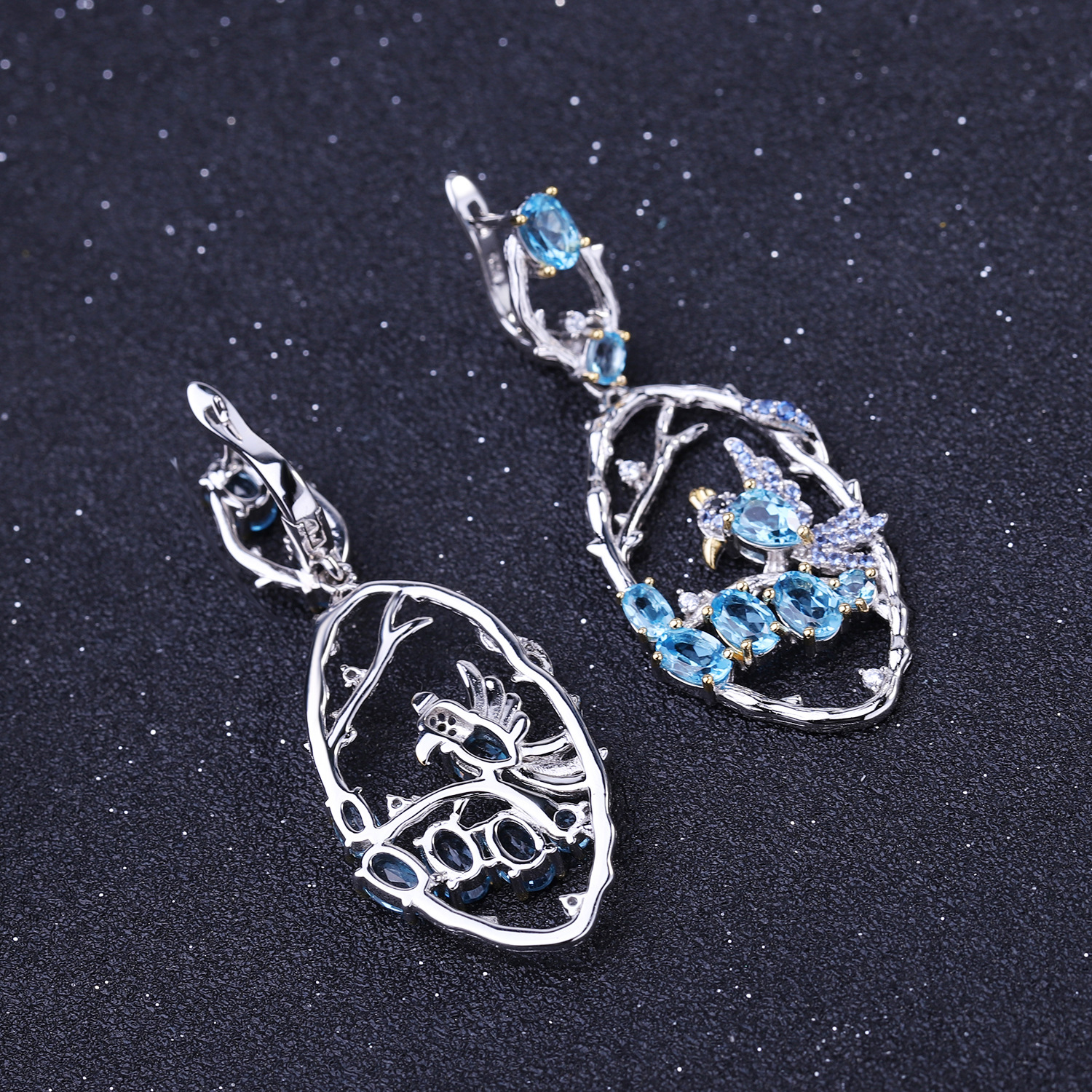 Gemstone Earrings-C7763E - 图片 5