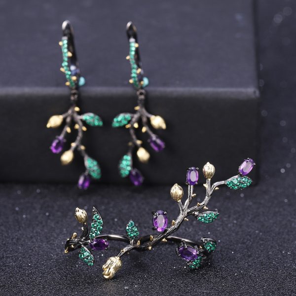 Gemstone Earrings-C7633E - 图片 5