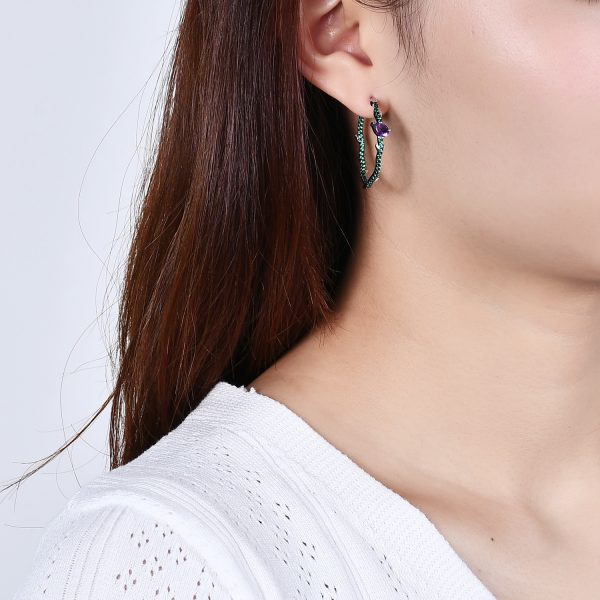 Gemstone Earrings-C8212E - 图片 5