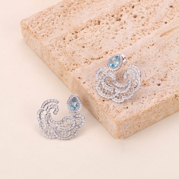 Gemstone Earrings-ZL0081E-B - 图片 7