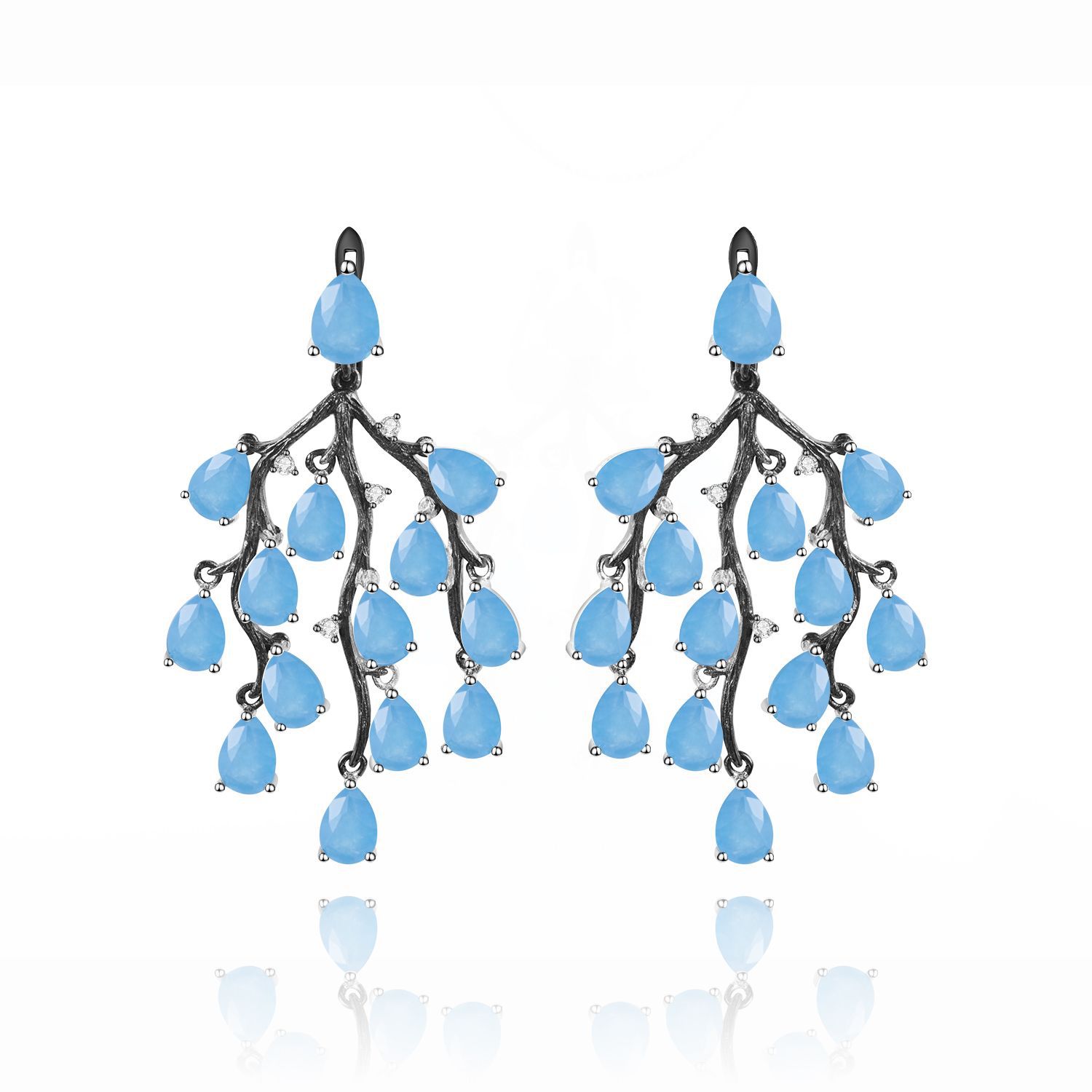 Gemstone Earrings-C8337E - 图片 2