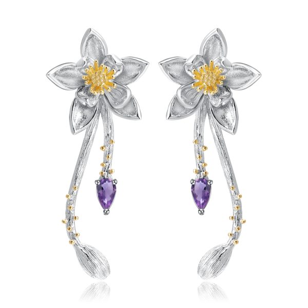 Gemstone Earrings-C7782E - 图片 3