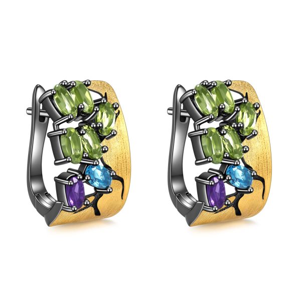 Gemstone Earrings-C7875E - 图片 2