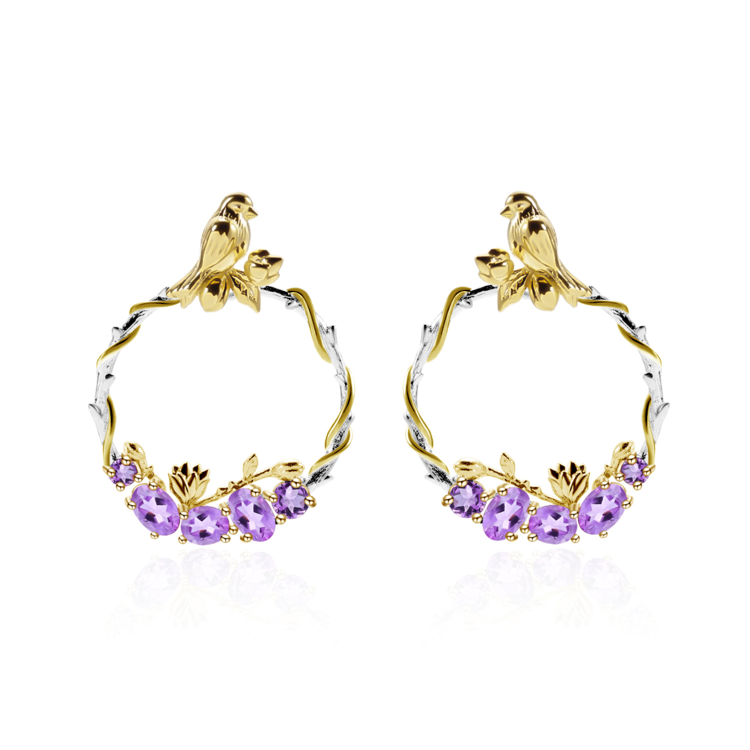 Gemstone Earrings-C7947E - 图片 5