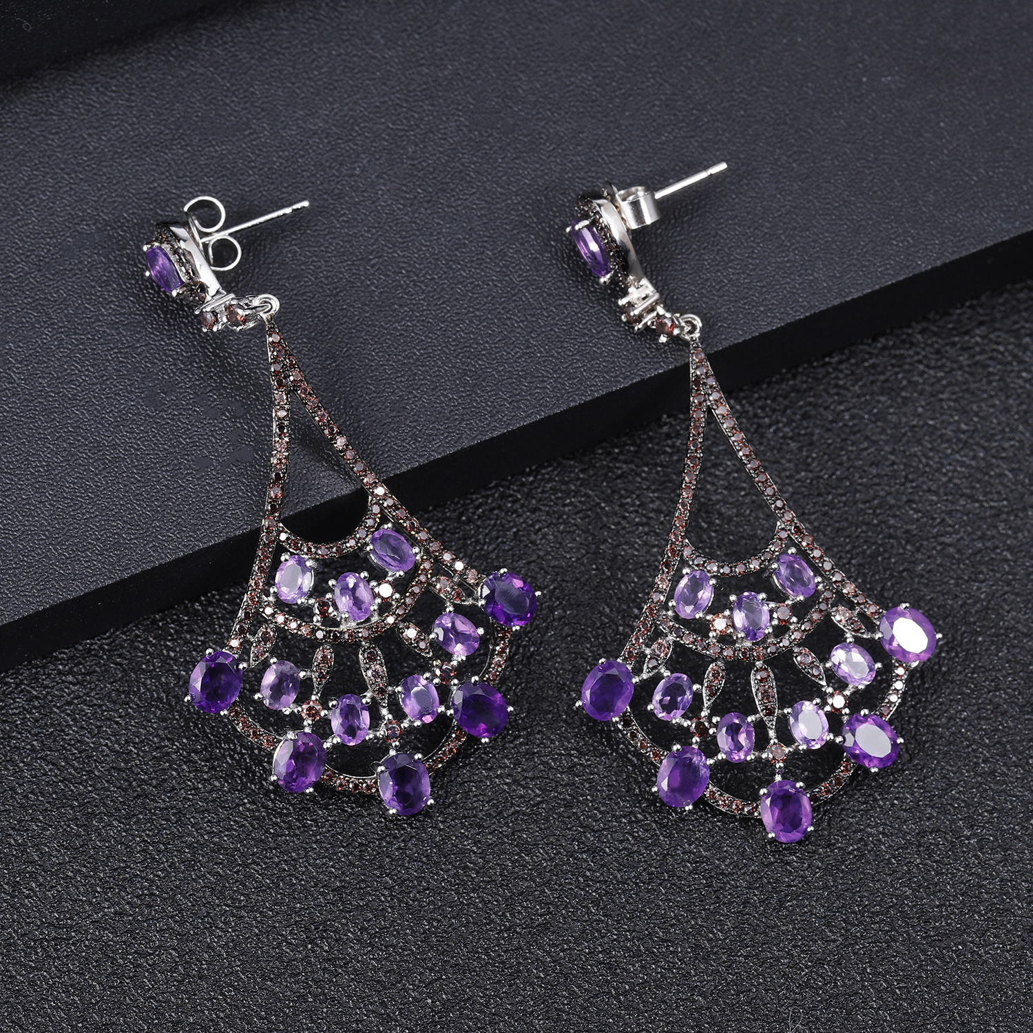 Gemstone Earrings-W0317E - 图片 6